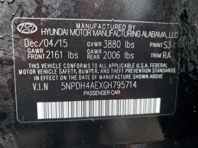 Photo 12 VIN: 5NPDH4AEXGH795714 - HYUNDAI ELANTRA 