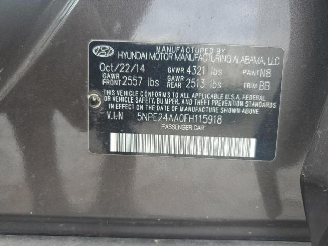 Photo 12 VIN: 5NPE24AA0FH115918 - HYUNDAI SONATA ECO 