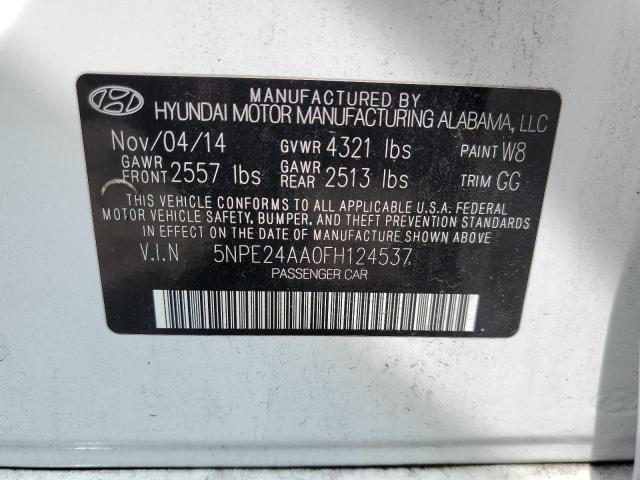 Photo 9 VIN: 5NPE24AA0FH124537 - HYUNDAI SONATA 2.0 