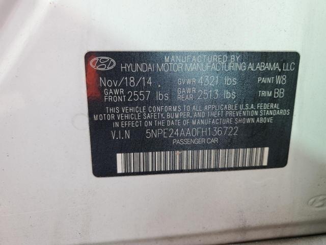 Photo 11 VIN: 5NPE24AA0FH136722 - HYUNDAI SONATA ECO 