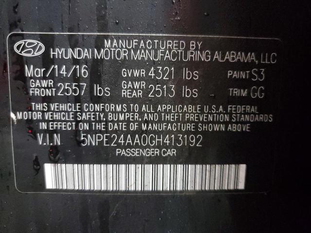 Photo 12 VIN: 5NPE24AA0GH413192 - HYUNDAI SONATA 