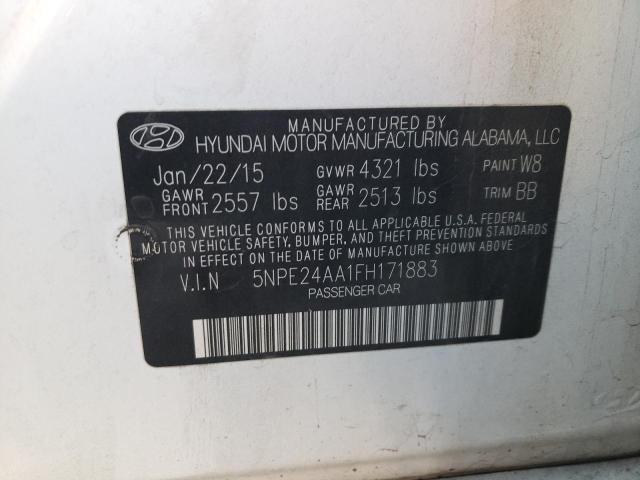 Photo 11 VIN: 5NPE24AA1FH171883 - HYUNDAI SONATA ECO 