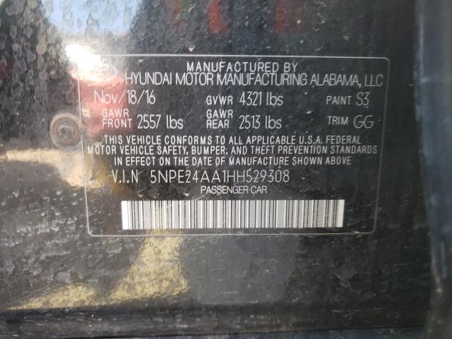 Photo 9 VIN: 5NPE24AA1HH529308 - HYUNDAI SONATA 