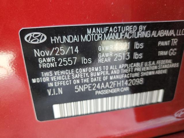 Photo 11 VIN: 5NPE24AA2FH142098 - HYUNDAI SONATA ECO 