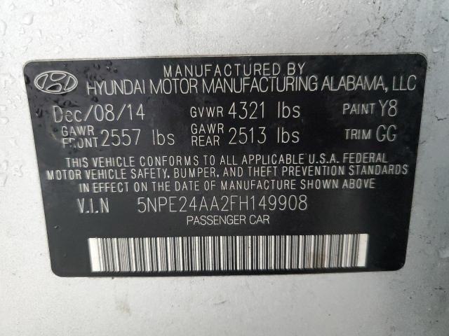 Photo 11 VIN: 5NPE24AA2FH149908 - HYUNDAI SONATA ECO 