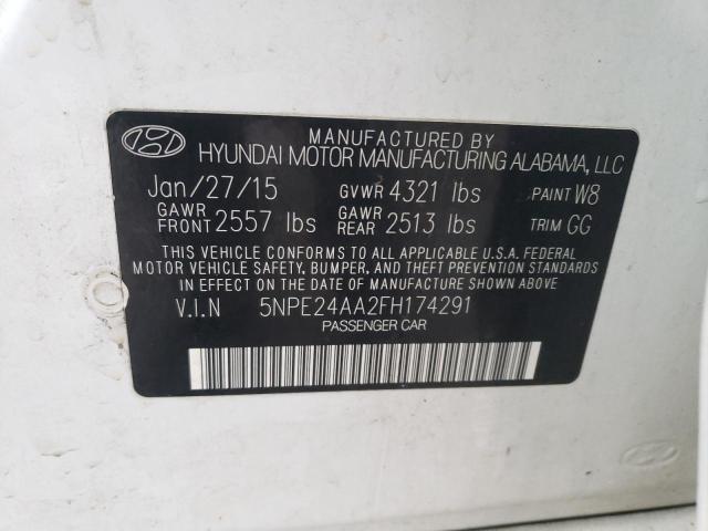 Photo 11 VIN: 5NPE24AA2FH174291 - HYUNDAI SONATA 