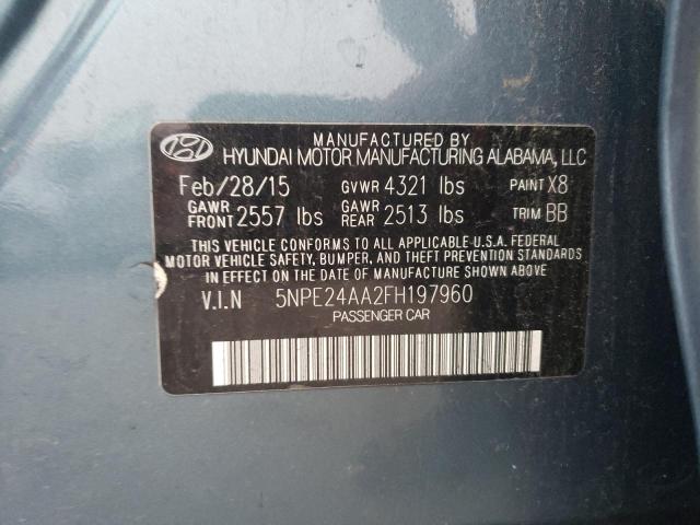 Photo 9 VIN: 5NPE24AA2FH197960 - HYUNDAI SONATA ECO 