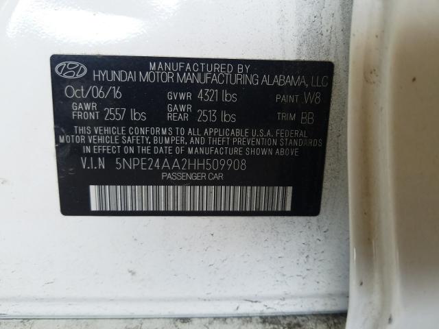 Photo 9 VIN: 5NPE24AA2HH509908 - HYUNDAI SONATA ECO 