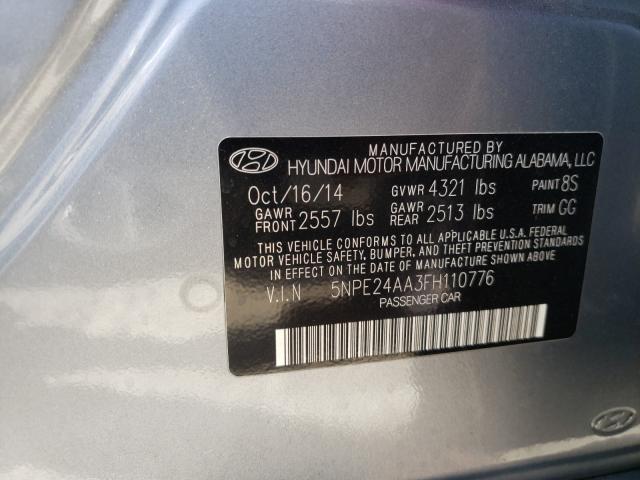 Photo 9 VIN: 5NPE24AA3FH110776 - HYUNDAI SONATA ECO 