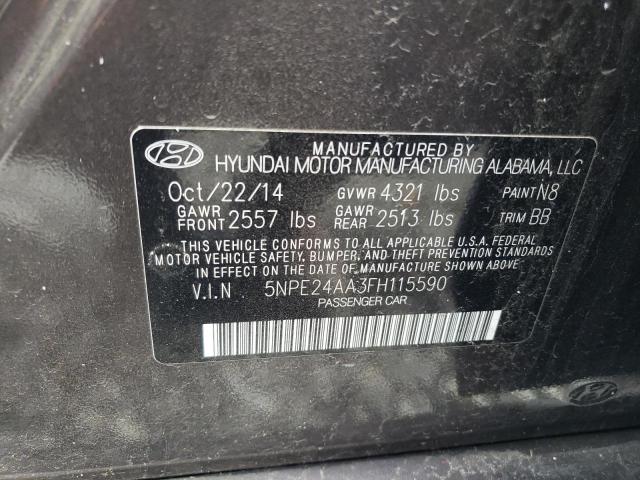 Photo 11 VIN: 5NPE24AA3FH115590 - HYUNDAI SONATA 