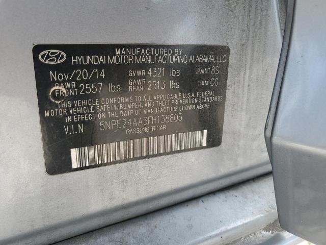 Photo 11 VIN: 5NPE24AA3FH138805 - HYUNDAI SONATA ECO 