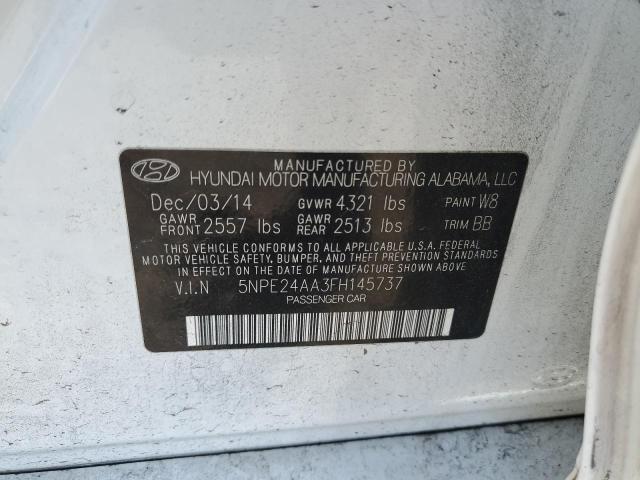 Photo 11 VIN: 5NPE24AA3FH145737 - HYUNDAI SONATA 