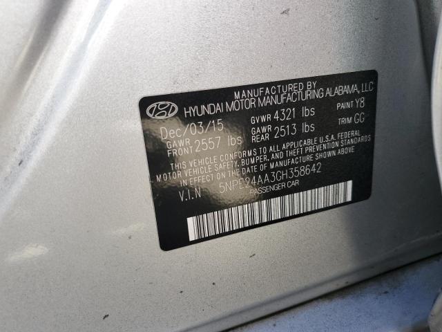 Photo 11 VIN: 5NPE24AA3GH358642 - HYUNDAI SONATA 