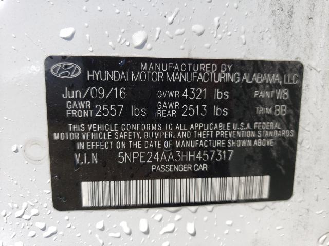 Photo 9 VIN: 5NPE24AA3HH457317 - HYUNDAI SONATA ECO 