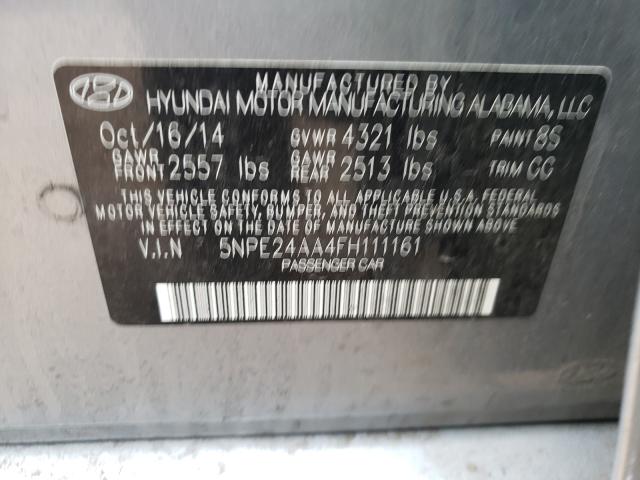 Photo 9 VIN: 5NPE24AA4FH111161 - HYUNDAI SONATA ECO 