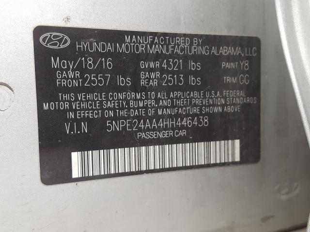 Photo 9 VIN: 5NPE24AA4HH446438 - HYUNDAI SONATA ECO 