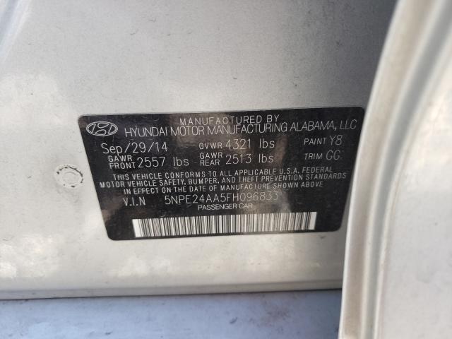 Photo 9 VIN: 5NPE24AA5FH096833 - HYUNDAI SONATA ECO 