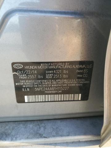 Photo 11 VIN: 5NPE24AA6FH115227 - HYUNDAI SONATA 