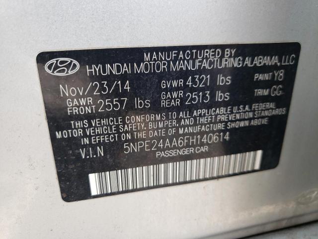 Photo 9 VIN: 5NPE24AA6FH140614 - HYUNDAI SONATA ECO 