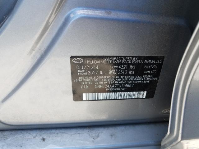 Photo 9 VIN: 5NPE24AA7FH114667 - HYUNDAI SONATA ECO 