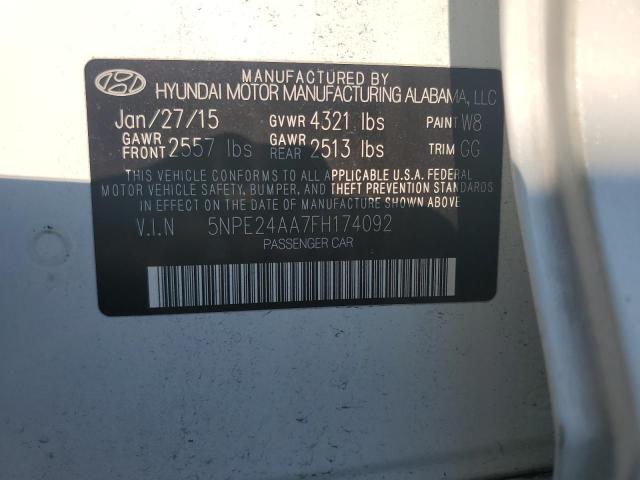 Photo 12 VIN: 5NPE24AA7FH174092 - HYUNDAI SONATA ECO 