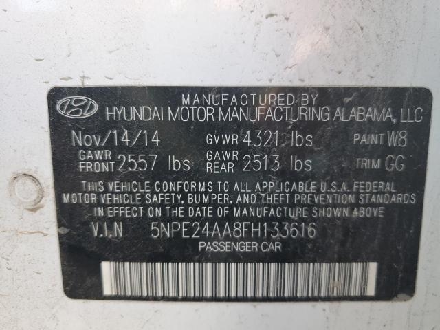 Photo 9 VIN: 5NPE24AA8FH133616 - HYUNDAI SONATA ECO 