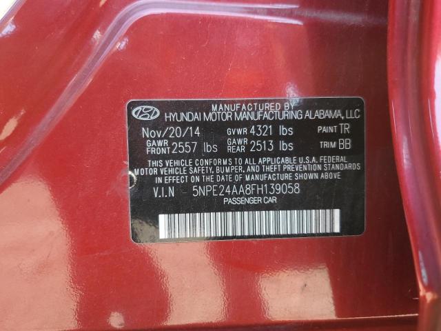 Photo 11 VIN: 5NPE24AA8FH139058 - HYUNDAI SONATA 