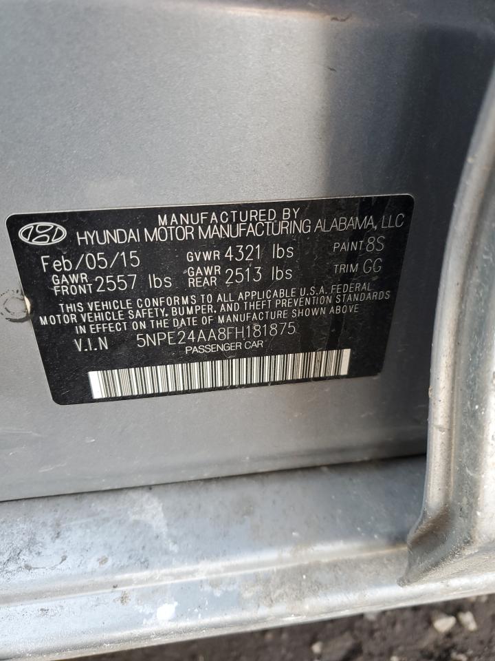 Photo 11 VIN: 5NPE24AA8FH181875 - HYUNDAI SONATA 