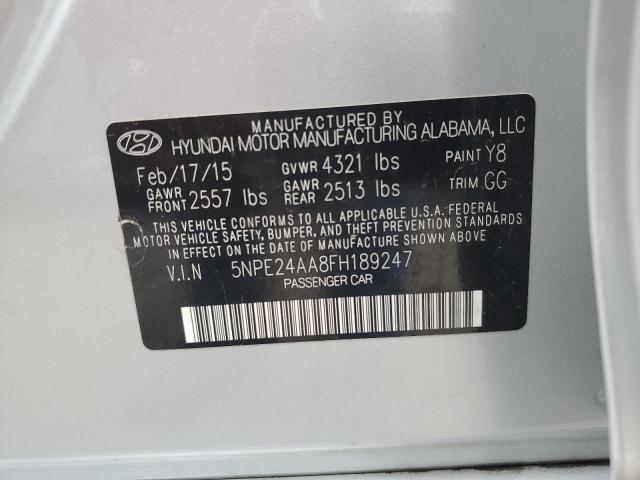 Photo 11 VIN: 5NPE24AA8FH189247 - HYUNDAI SONATA ECO 