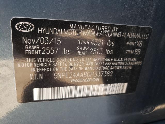 Photo 9 VIN: 5NPE24AA8GH337382 - HYUNDAI SONATA ECO 