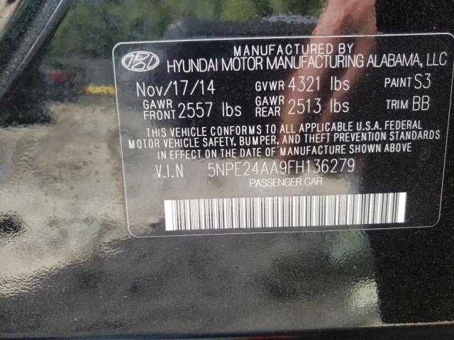 Photo 9 VIN: 5NPE24AA9FH136279 - HYUNDAI SONATA ECO 