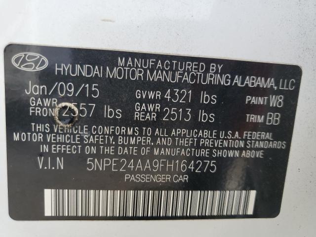 Photo 11 VIN: 5NPE24AA9FH164275 - HYUNDAI SONATA ECO 