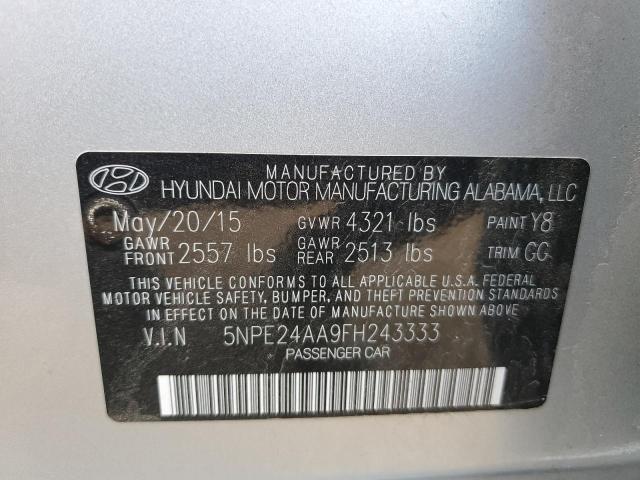 Photo 11 VIN: 5NPE24AA9FH243333 - HYUNDAI SONATA 