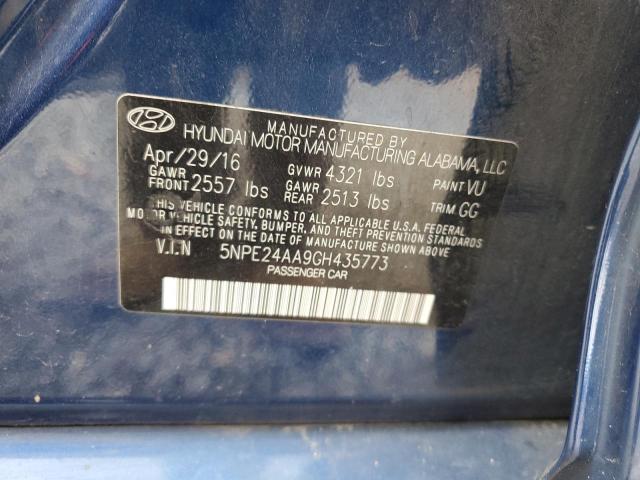 Photo 11 VIN: 5NPE24AA9GH435773 - HYUNDAI SONATA 