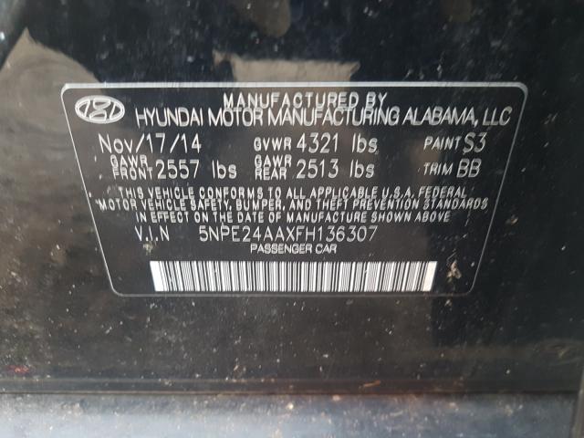 Photo 9 VIN: 5NPE24AAXFH136307 - HYUNDAI SONATA ECO 