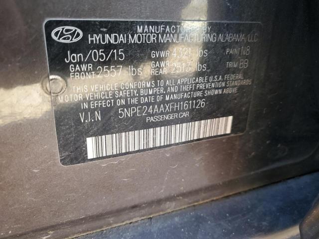 Photo 11 VIN: 5NPE24AAXFH161126 - HYUNDAI SONATA ECO 