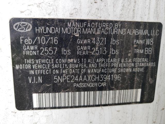 Photo 11 VIN: 5NPE24AAXGH394196 - HYUNDAI SONATA 