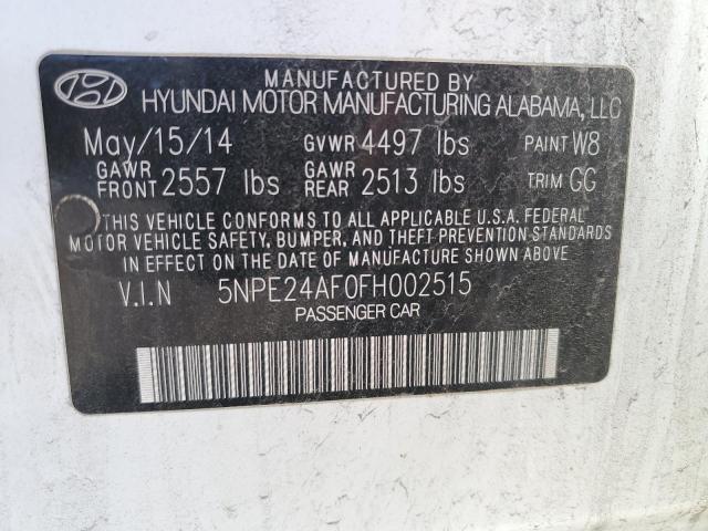 Photo 11 VIN: 5NPE24AF0FH002515 - HYUNDAI SONATA SE 