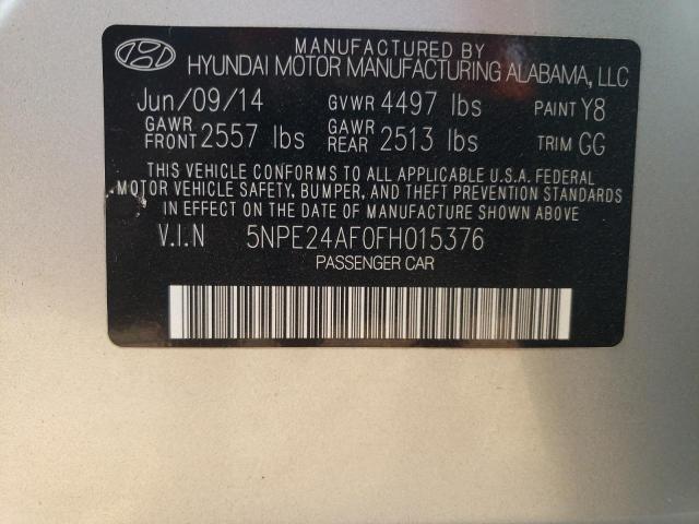 Photo 11 VIN: 5NPE24AF0FH015376 - HYUNDAI SONATA SE 