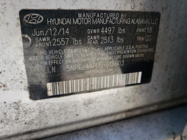 Photo 9 VIN: 5NPE24AF0FH018603 - HYUNDAI SONATA SE 