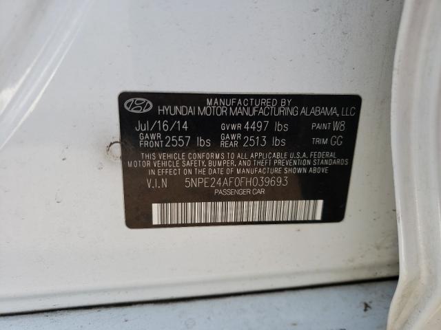 Photo 9 VIN: 5NPE24AF0FH039693 - HYUNDAI SONATA SE 