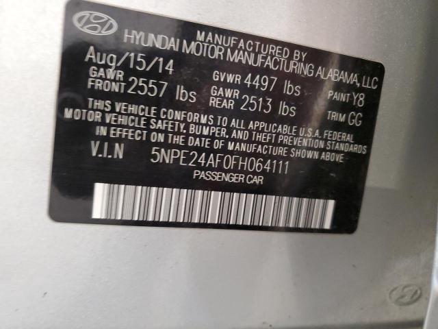 Photo 11 VIN: 5NPE24AF0FH064111 - HYUNDAI SONATA SE 