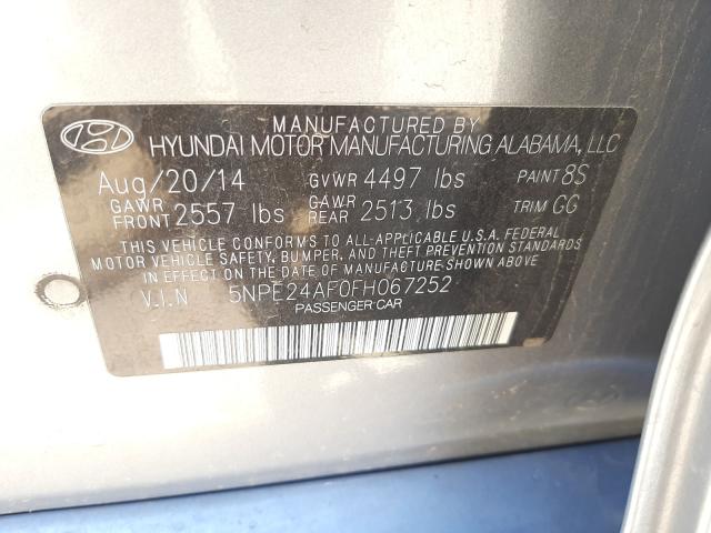 Photo 9 VIN: 5NPE24AF0FH067252 - HYUNDAI SONATA SE 