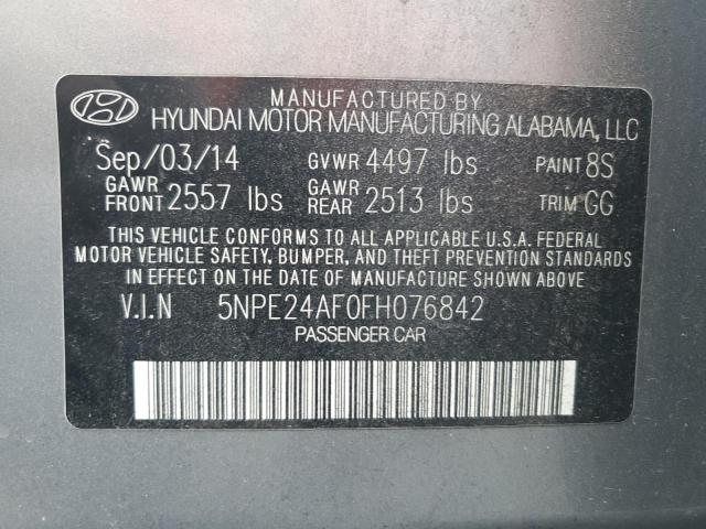 Photo 11 VIN: 5NPE24AF0FH076842 - HYUNDAI SONATA SE 