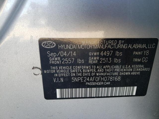 Photo 11 VIN: 5NPE24AF0FH078168 - HYUNDAI SONATA SE 