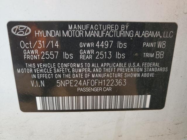 Photo 11 VIN: 5NPE24AF0FH122363 - HYUNDAI SONATA SE 