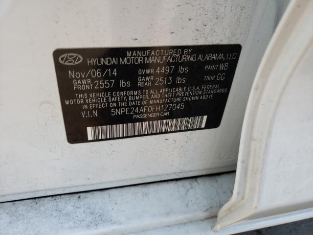 Photo 9 VIN: 5NPE24AF0FH127045 - HYUNDAI SONATA SE 