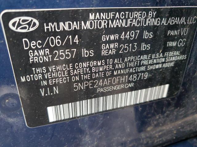 Photo 12 VIN: 5NPE24AF0FH148719 - HYUNDAI SONATA 