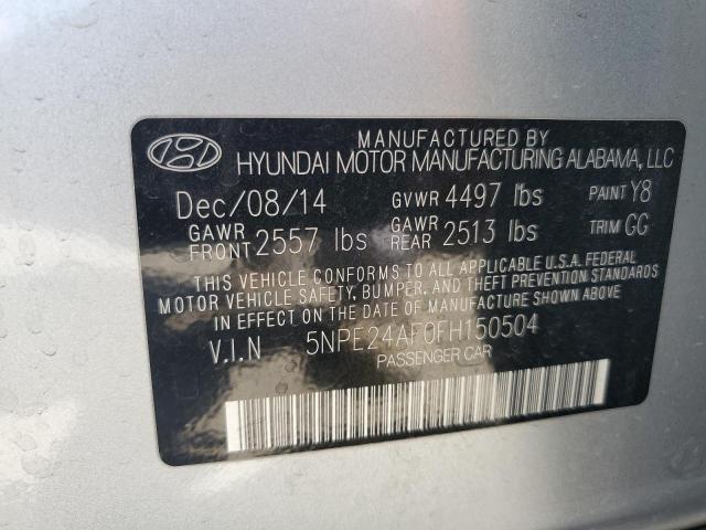 Photo 11 VIN: 5NPE24AF0FH150504 - HYUNDAI SONATA SE 