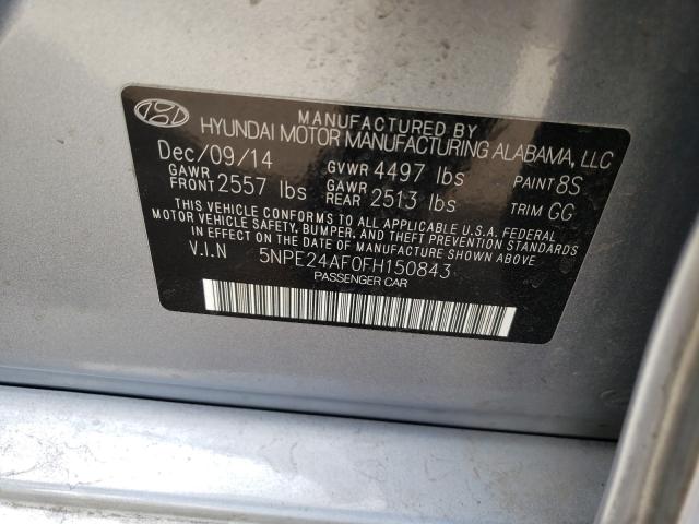 Photo 9 VIN: 5NPE24AF0FH150843 - HYUNDAI SONATA SE 